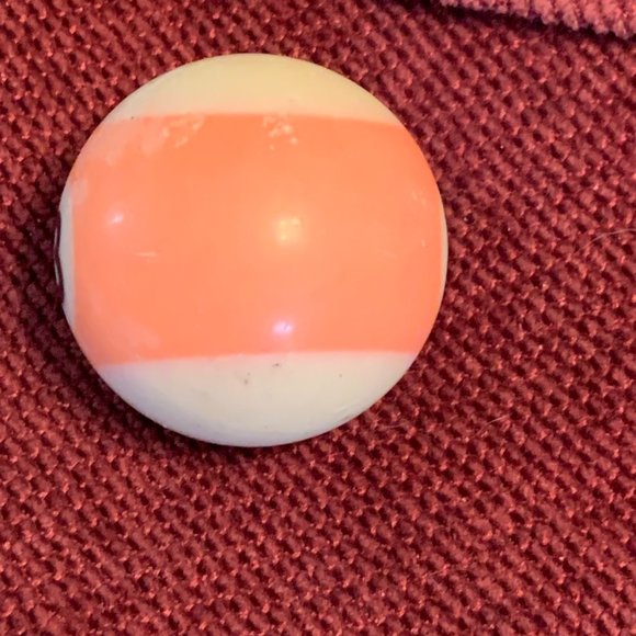 VINTAGE Mini Pool Ball #13 Striped Orange 1.5" Diameter Mini Billiard Replace - Picture 3 of 6